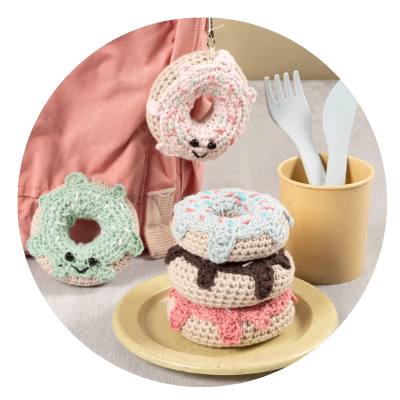 donut sleutelhangers haken