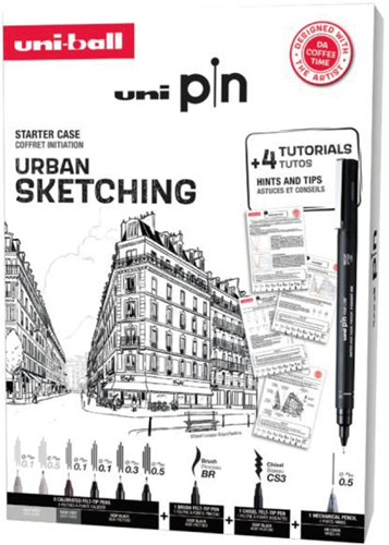 Uni-ball Pin Beginnerskoffer Urban Sketching