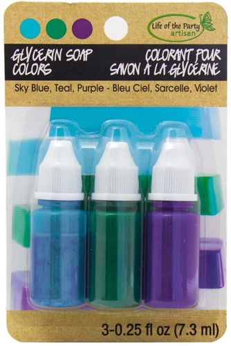 Zeepkleurstof Set Glycerine 3x9 ml Blauw Turquoise Paars
