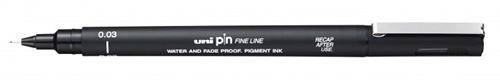 Uni Pin Fineliner Zwart 0,03 mm