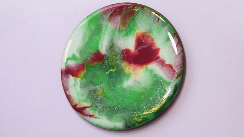 Houten Kerstornamenten gieten met Resin en Mica poeder