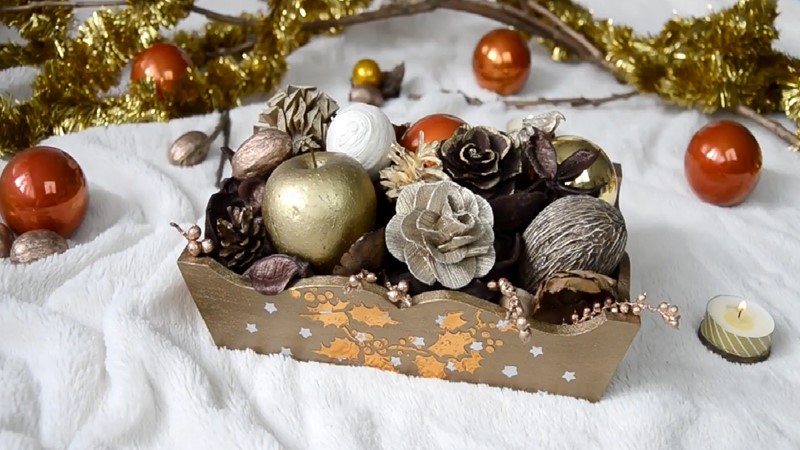 Kerstdecoratie maken met 3D lijm en deco folie