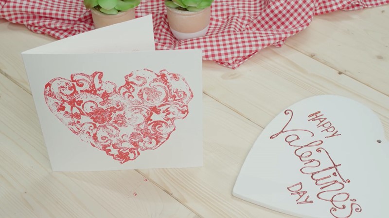Linodruk een Valentijnskaart