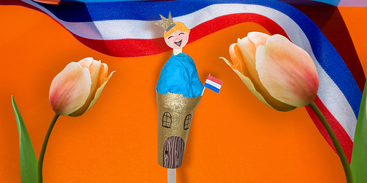 Koningsdag knutsel push-up pop koning