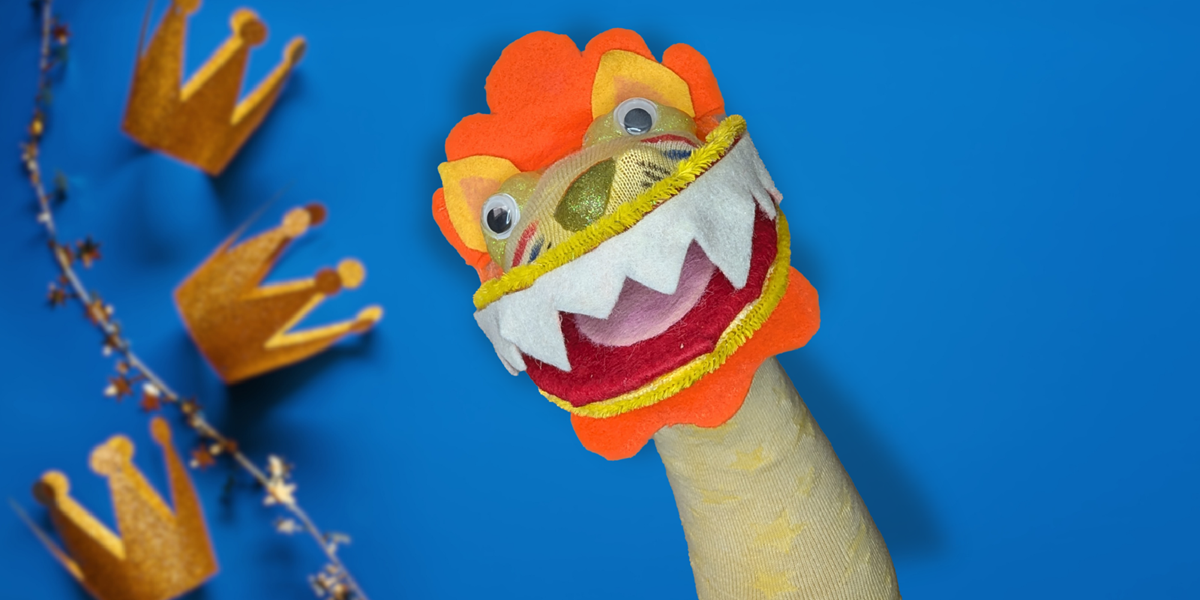 Sokpop leeuw maken voor Koningsdag