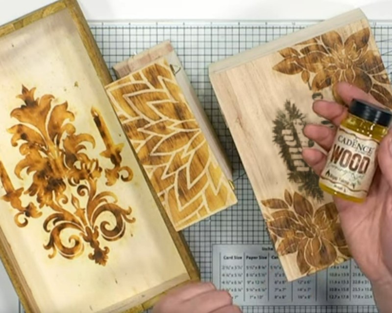 Houtbranden met gel en transfer marker