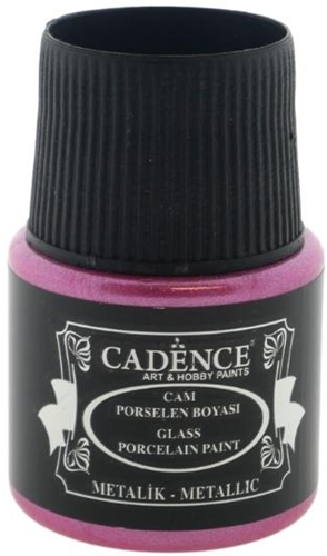 Cadence Glas- en Porseleinverf Metallic 45 ml Donkerroze