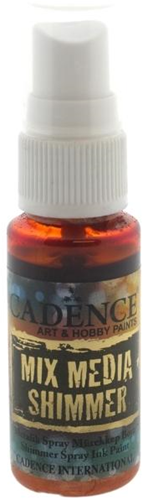 Cadence Mixed Media Shimmer Inkt Spray Metallic 25 ml Donker Oranje