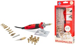 Pebaro Houtbrander set Deluxe 20 Opzetstukken met Aan/Uit Schakelaar