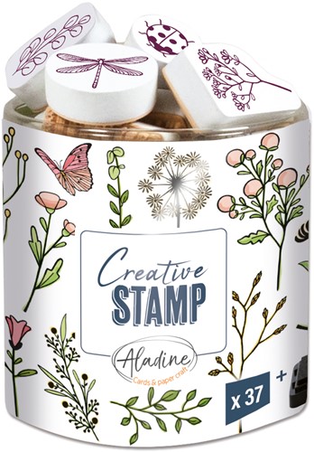 Aladine Stampo Stempel Set Zomer Bloemen 37 stuks