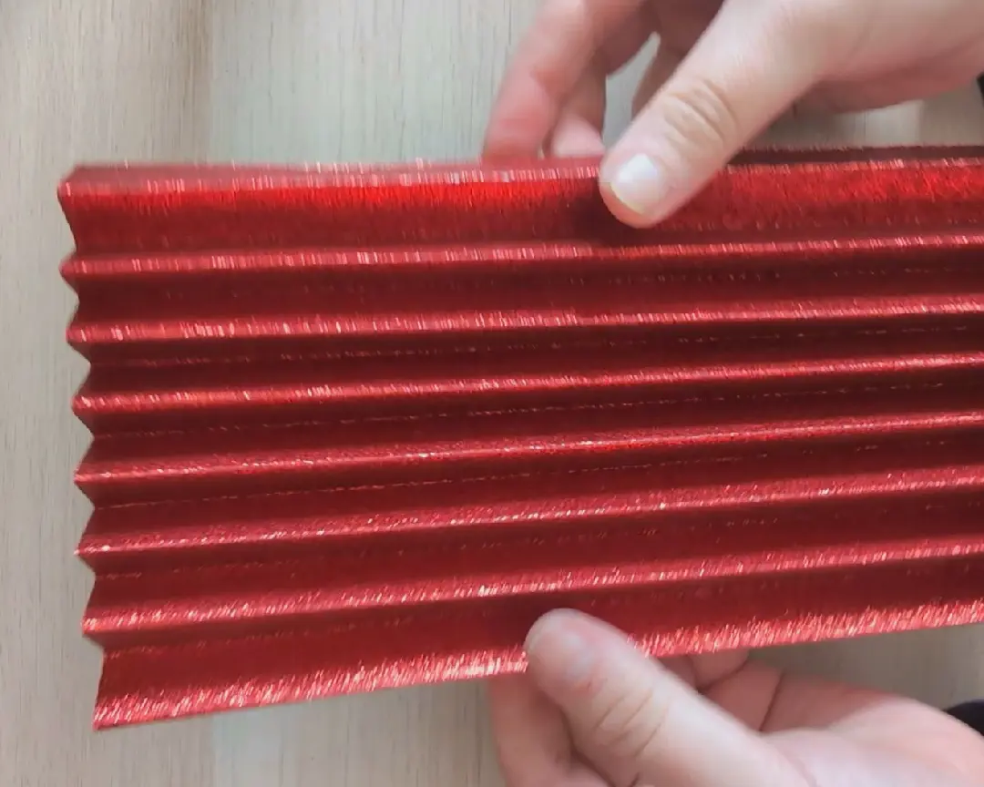 accordion gevouwen rood glitter papier