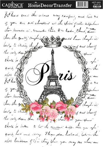 Cadence Home Deco Transfer HDT-003 25x35 cm Paris