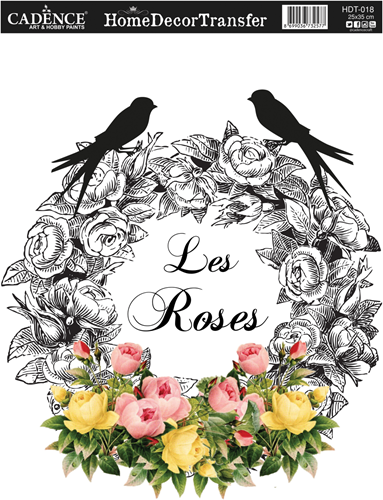 Cadence Home Deco Transfer HDT-018 25x35 cm Les Roses