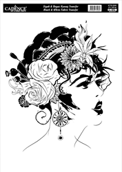 Cadence Fabric Transfer KTS-005 21x30 cm Art Deco Lady