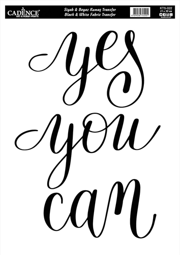 Cadence Textiel Transfer KTS-022 21x30 cm Yes You Can