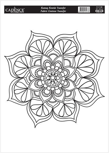 Cadence Textiel Transfer 25x35 cm Mandala Outline FCT-08