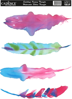 Cadence Fabric Transfer Watercolor KTSB-010 25x35 cm Feathers