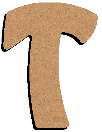 Gomille MDF Letter T 8 cm