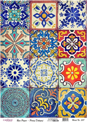 Cadence Rice Decoupage-Papier 307, 30 x 42 cm, Mosaik