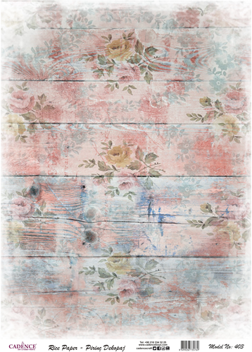 Cadence Rice Decoupage-Papier 403 30 x 42 cm Rosenholz