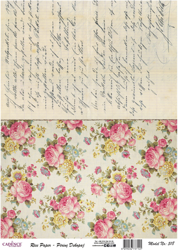 Cadence Rijst Decoupagepapier 518 30x42 cm Briefpapier Bloemen