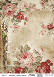 Cadence Rice Decoupage-Papier 522 30 x 42 cm Sepia-Rosen
