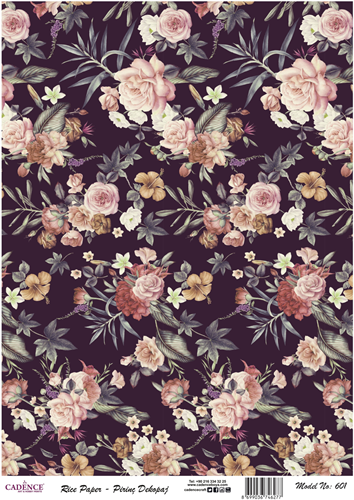 Cadence Rijst Decoupagepapier 601 30x42 cm Flora