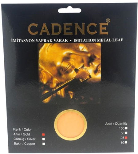 Cadence Blattmetallimitat 15x15 cm Gold 25 Blatt
