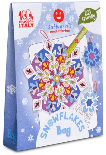 Sabbiarelli Zandschilderen Tas Sneeuwvlokjes