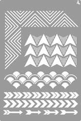 La Pajarita geometrische Schablone 20x30cm