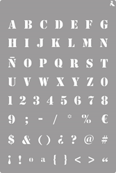 La Pajarita Schablone Alphabet 20x30cm