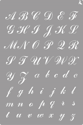 La Pajarita Schablone Romantisches Alphabet 20x30cm