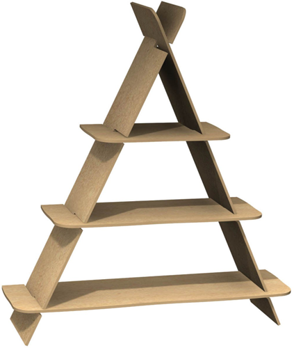 Gomille MDF Driehoekige Opbergkast 66x17x79 cm