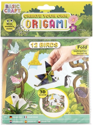 Maak je eigen Origami 12x2 ass. + 24 wiebelogen Set