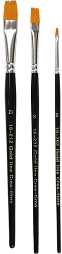 CC Gold Line Acryl Penselen Plat Set 3 stuks