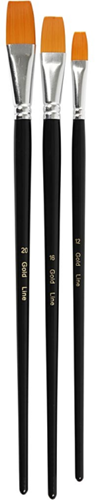 CC Gold Line Acryl Big Size Penselen Plat Set Middel 3 stuks