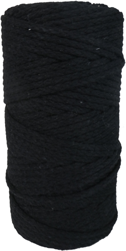 DekoArt Macramékoord 4 mm 100 m Zwart