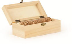 GC Wooden Box with Hearts 15x6x7 cm