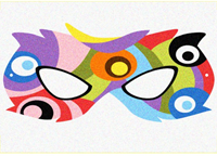 Sabbiarelli  Zandschilderen Album Carnaval Maskers 4 stuks-3