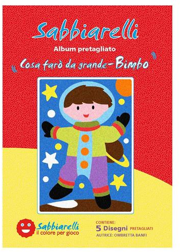Sabbiarelli  Zandschilderen Album Jongens 15x20 cm 5 stuks