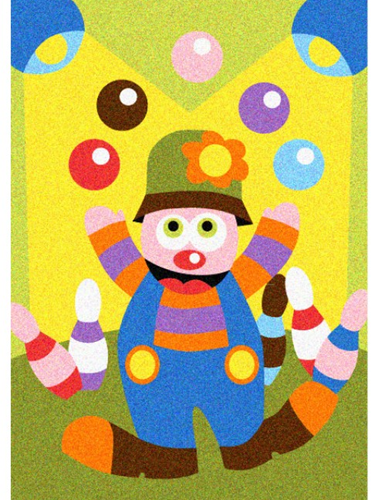 Sabbiarelli Sandmalerei-Album Zirkus 15x20 cm 5 Stück-3