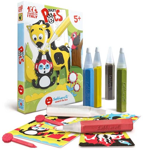 Sabbiarelli Sand Painting Set Crazy Animals-2