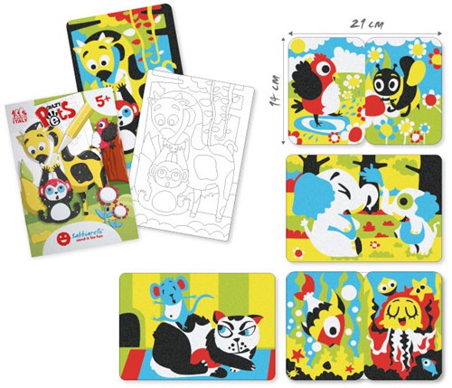 Sabbiarelli Sand Painting Set Crazy Animals-3