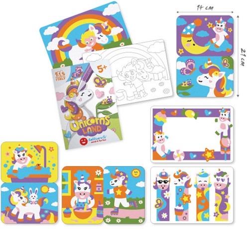 Sabbiarelli Zandschilderen Set Unicorns Land 14x21 cm-3