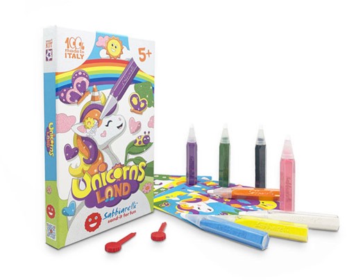 Sabbiarelli Zandschilderen Set Unicorns Land 14x21 cm-2