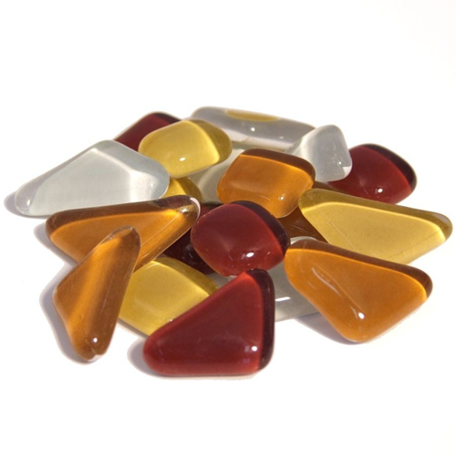 Soft Glas Polygonal Helder Mix Bruin 100 gr
