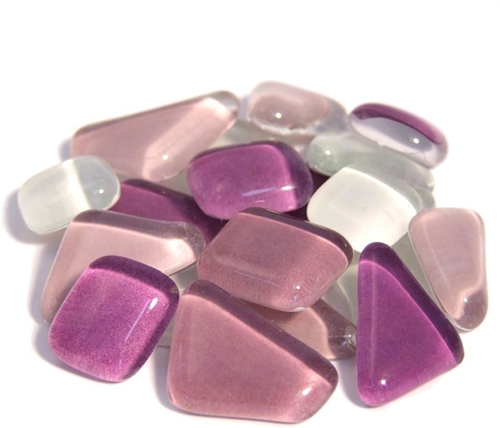 Soft Glas Polygonal Helder Mix Roze 100 gr