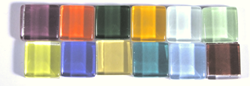 Weichglas Quadrat Klar Mix Bunt (ab 100 gr, pro 100 gr)