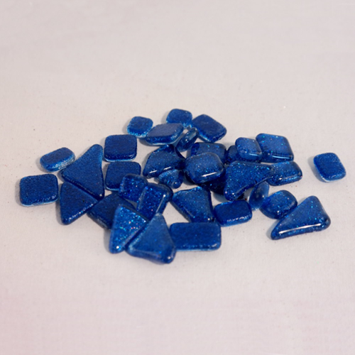 Soft Glas Polygonal Glitter Blauw 100 gr