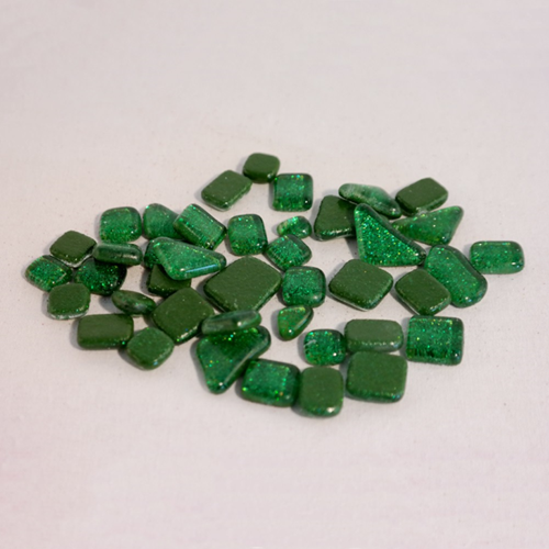 Soft Glas Polygonal Glitter Groen 100 gr